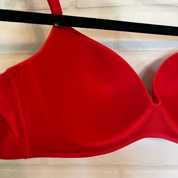NWT Soma Enbliss Push-up Demi Bra Underwire 38 B Cherry Red Back Hook #0051 - Picture 3 of 8